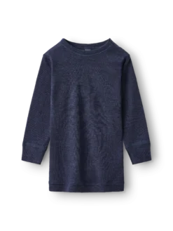 Bluse i merinould/silke til baby