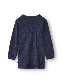 Bluse i merinould/silke til baby