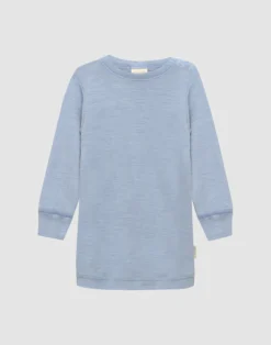 Bluse i merinould/silke til baby