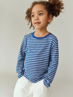 Bluse i merinould/silke til børn