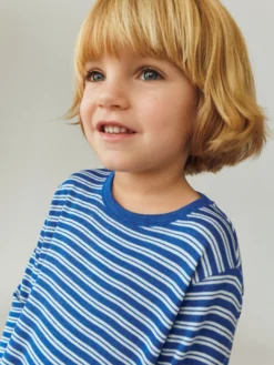 Bluse i merinould/silke til børn
