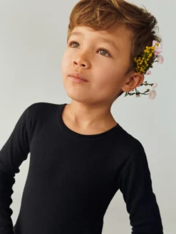 Bluse i merinould/silke til børn