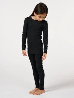 Bluse i merinould/silke til børn
