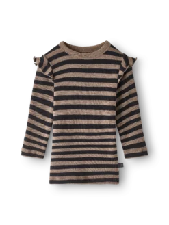Bluse i merinould til baby