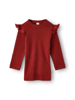 Bluse i merinould til baby
