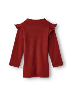 Bluse i merinould til baby