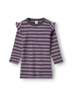 Bluse i merinould til baby