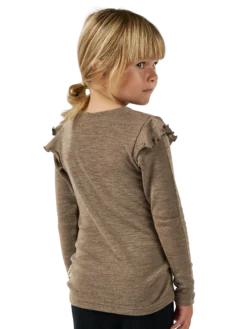 Bluse i merinould til børn