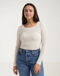 Bluse i merinould til kvinder