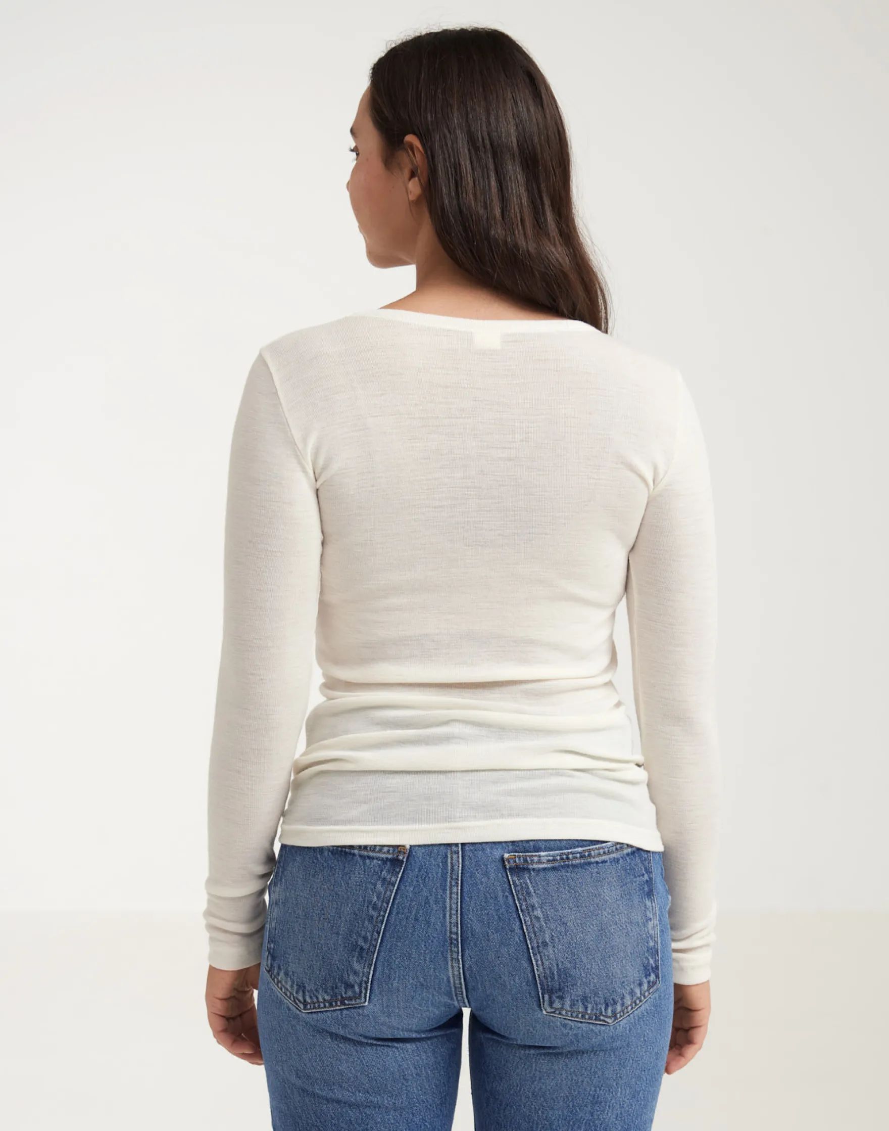 Bluse i merinould til kvinder