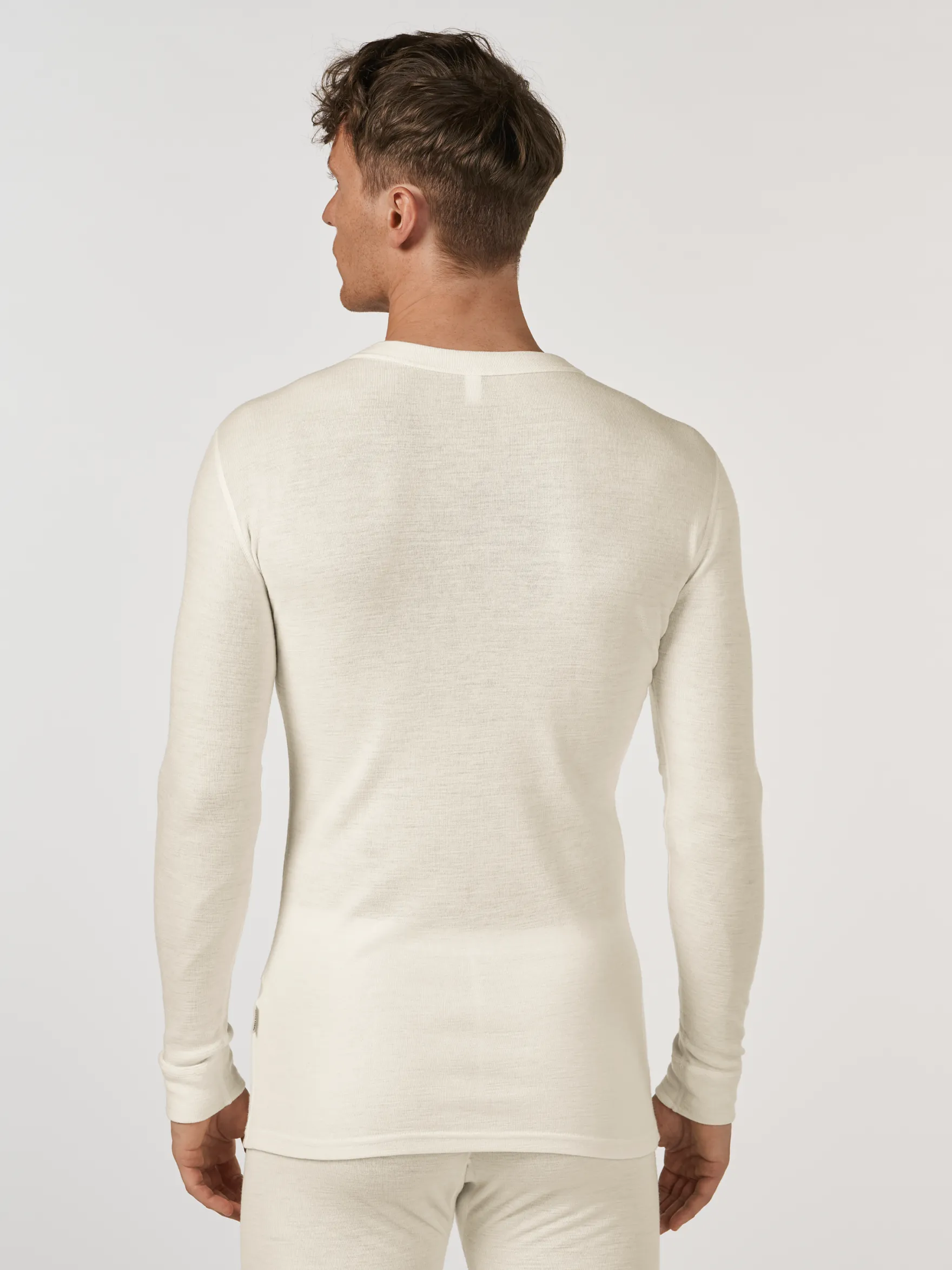 Bluse i merinould til mænd