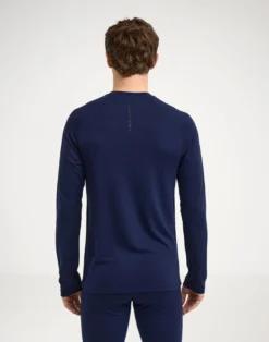 Bluse i merinould til mænd