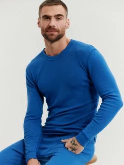 Bluse i merinould til mænd