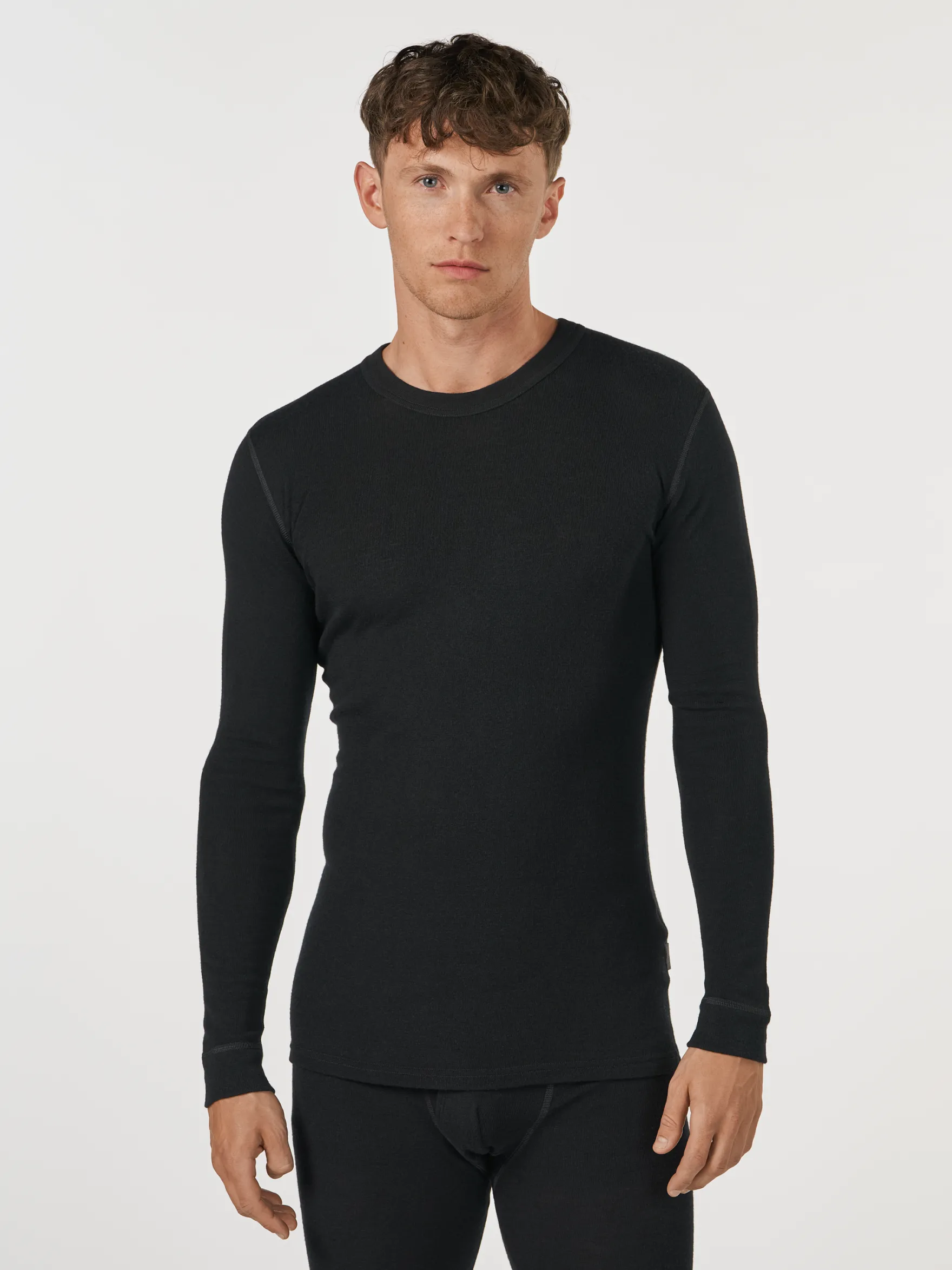 Bluse i merinould til mænd