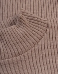 Bluse med flæser i merinould til børn