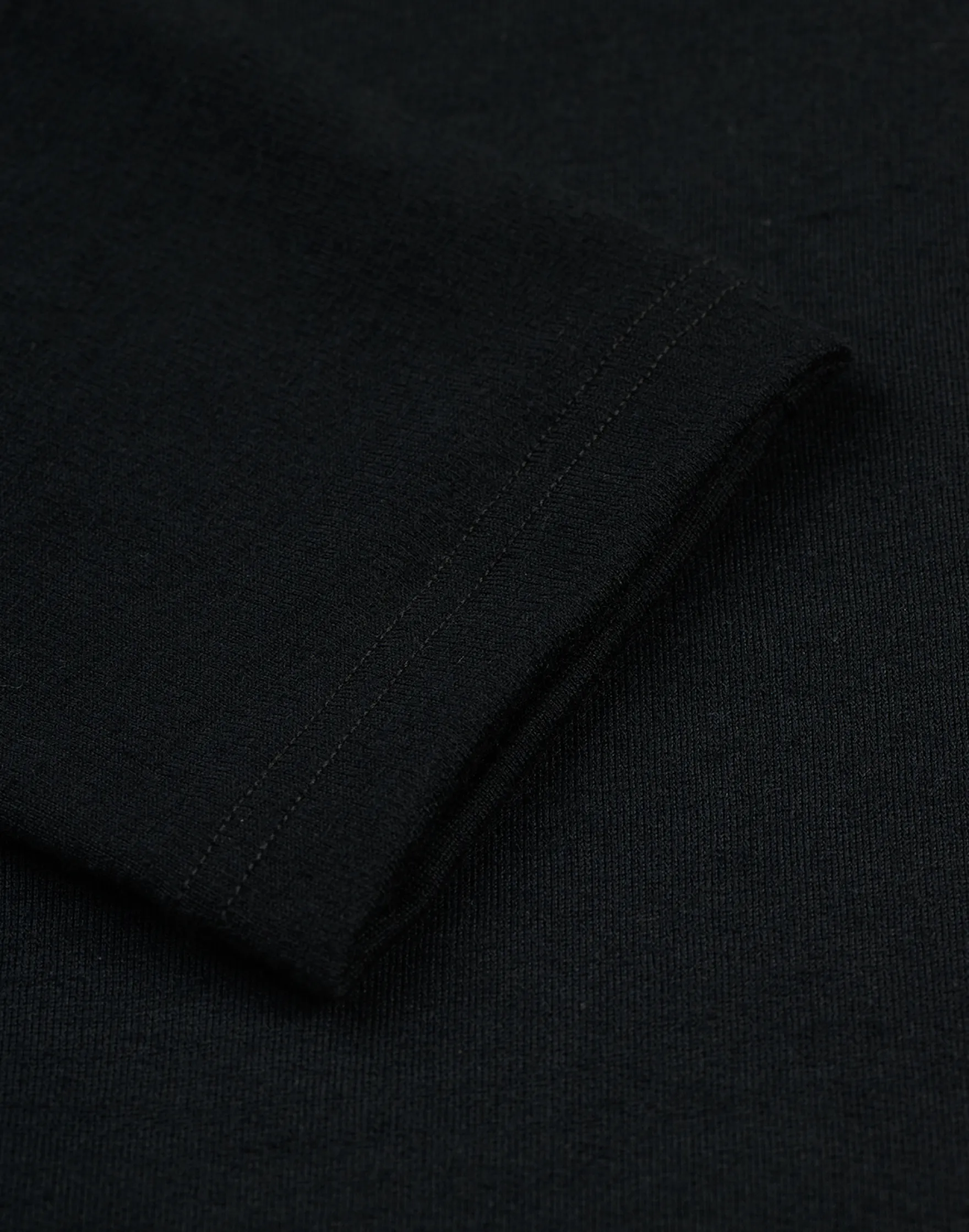 Bluse med half-zip i merinould til mænd