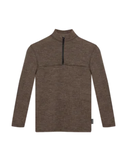 Bluse med half-zip til børn