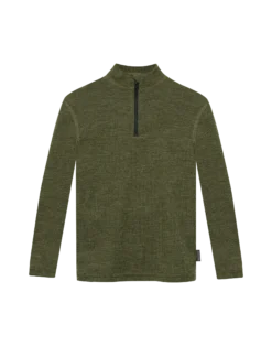 Bluse med half-zip til børn