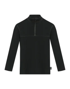 Bluse med half-zip til børn