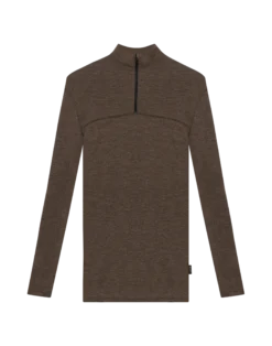 Bluse med half-zip til mænd