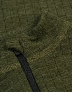 Bluse med half-zip til mænd