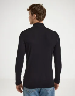 Bluse med half-zip til mænd
