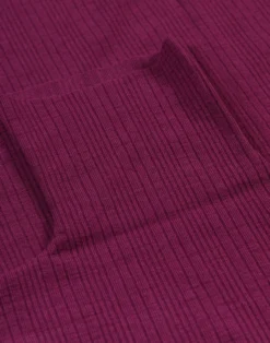 Bluse med høj hals i merinould til kvinder