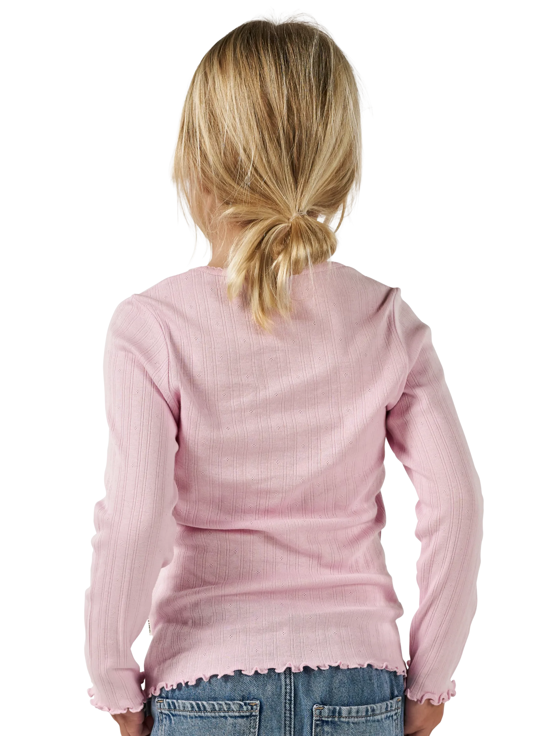 Bluse med hulmønster i bomuld
