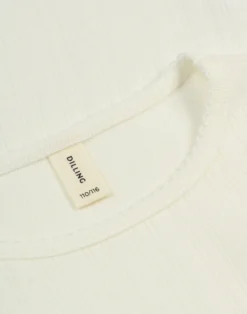Bluse med hulmønster i bomuld