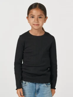 Bluse med hulmønster i bomuld