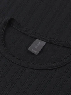 Bluse med hulmønster i bomuld