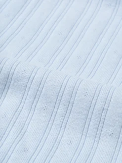 Bluse med hulmønster i bomuld til baby