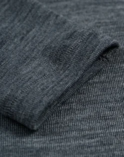 Bluse med knapper i merinould til børn