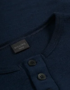 Bluse med knapper i merinould til børn