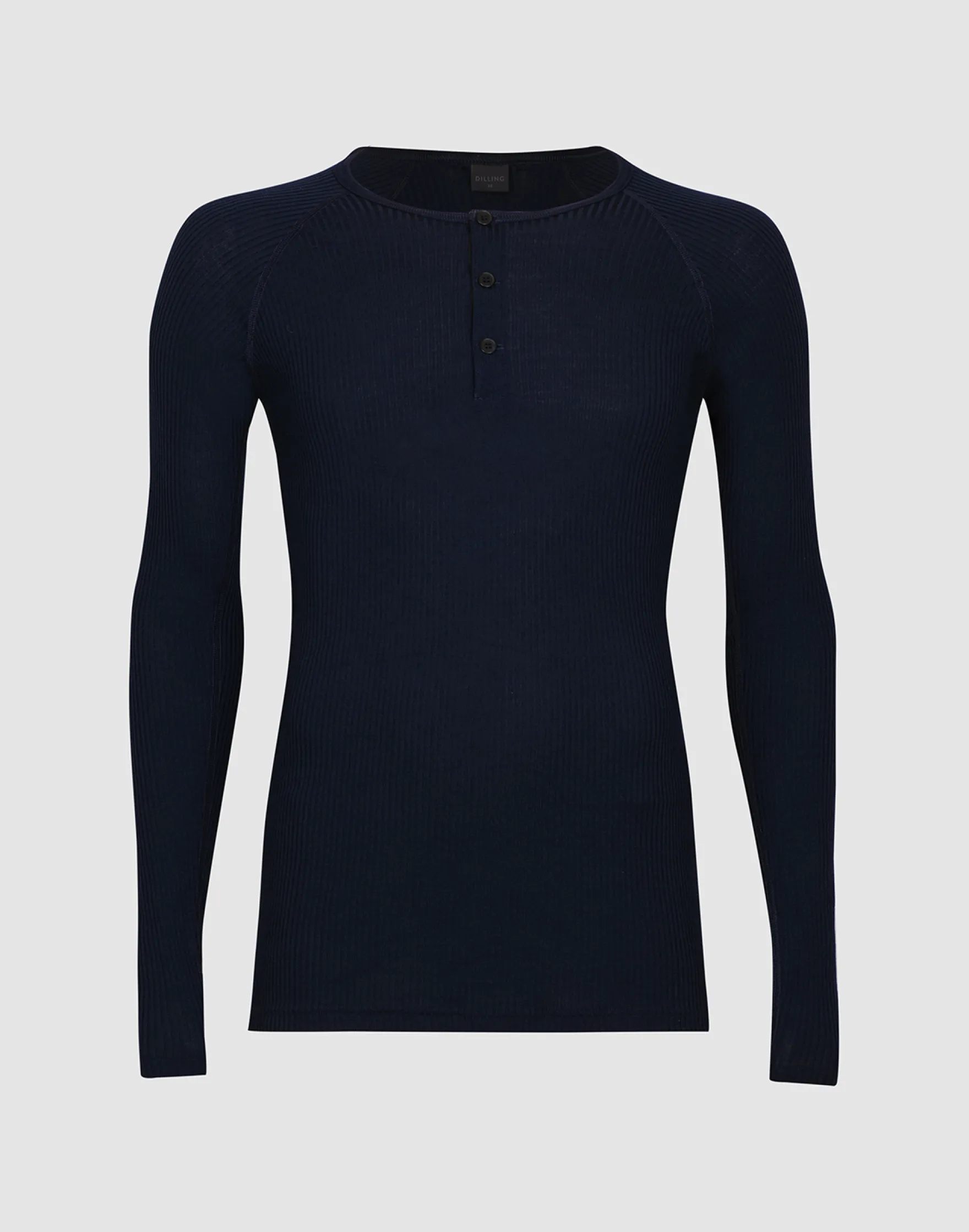 Bluse med knapper i merinould til mænd
