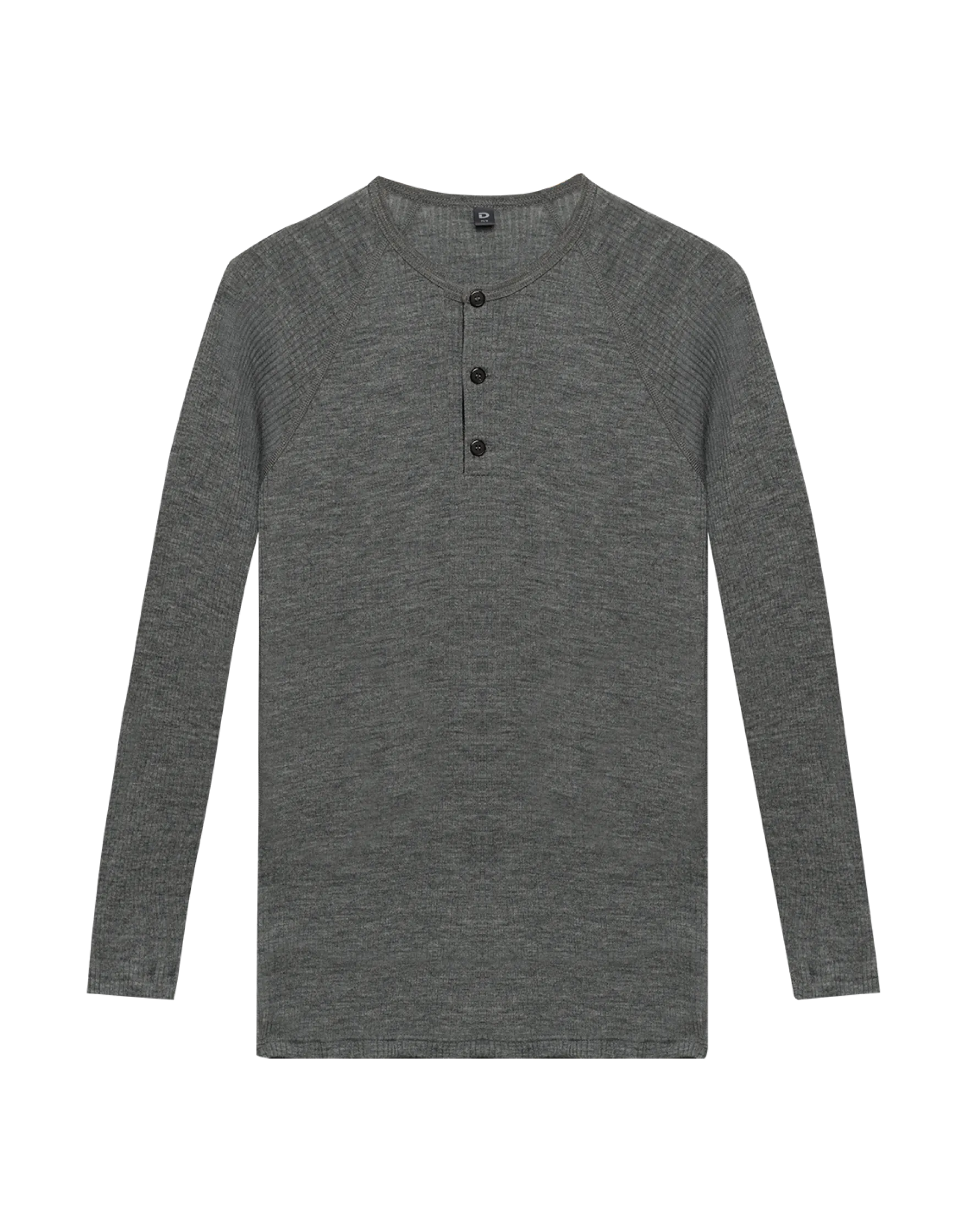 Bluse med knapper i merinould til mænd