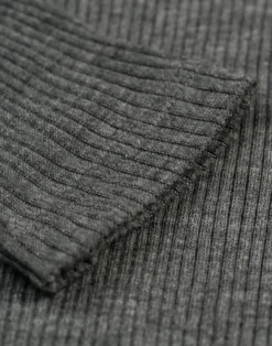 Bluse med knapper i merinould til mænd