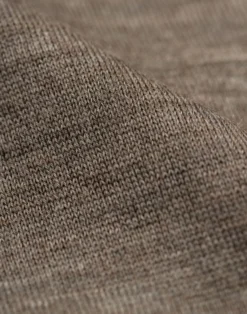 Bluse med lynlås i merinould til mænd