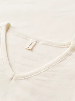 Bluse med V-hals i merinould til kvinder