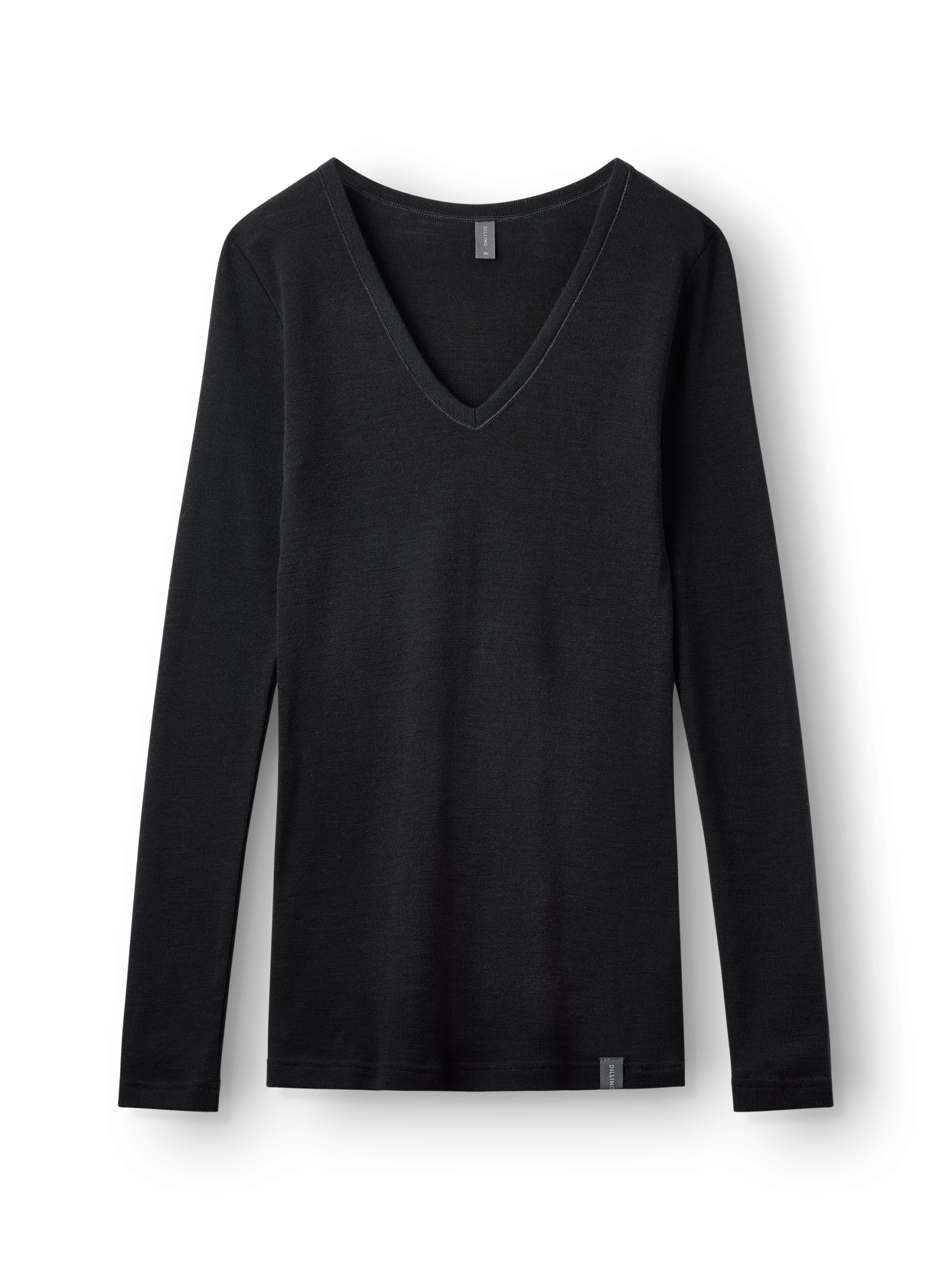 Bluse med V-hals i merinould til kvinder