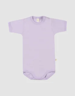 Body med korte ærmer i bomuld til baby