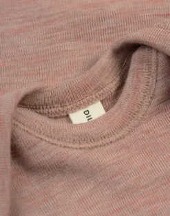 Body med korte ærmer i merinould til baby
