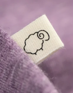 Body med korte ærmer i merinould til baby