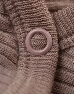 Body med korte ærmer i merinould til baby