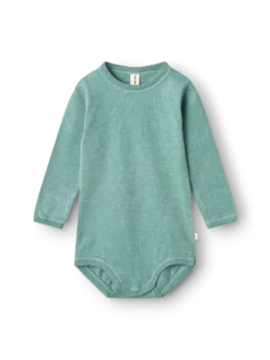 Body med lange ærmer i bomuld til baby