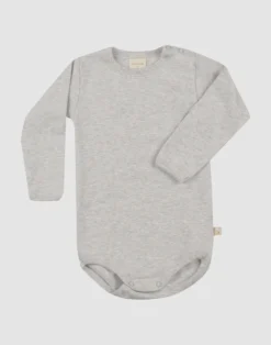 Body med lange ærmer i bomuld til baby