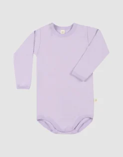 Body med lange ærmer i bomuld til baby