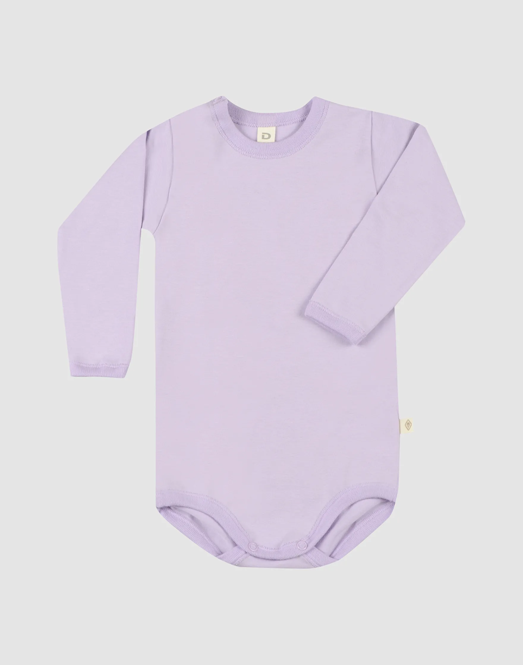 Body med lange ærmer i bomuld til baby
