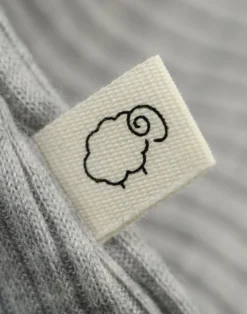 Body med lange ærmer i merinould til baby