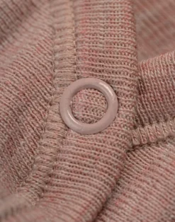 Body med lange ærmer i merinould til baby